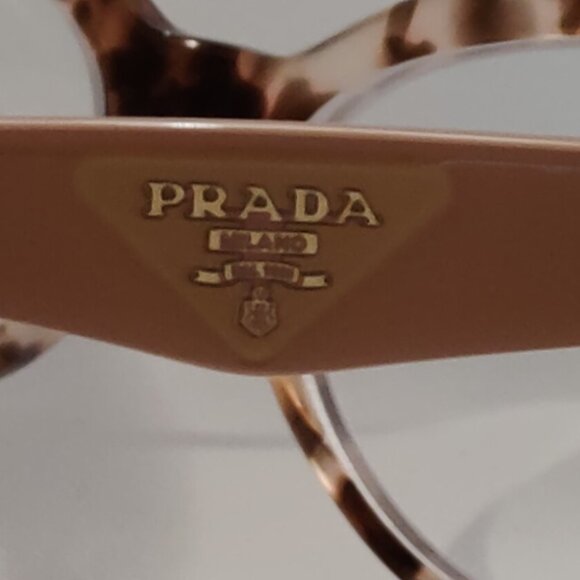 Prada VPR 11R Eyeglasses Tortoise Pink Cat Eye - Picture 2 of 6